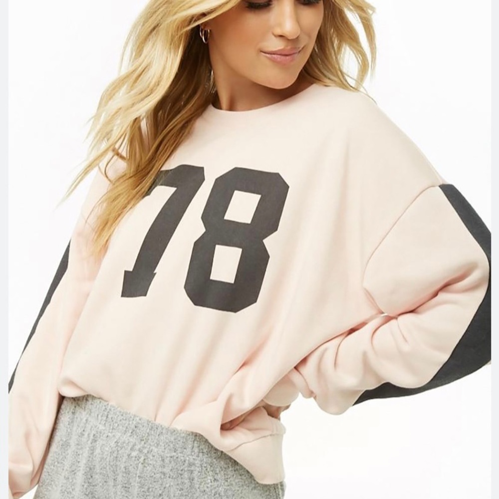 Pink forever 21 78 sweatshirt size Medium